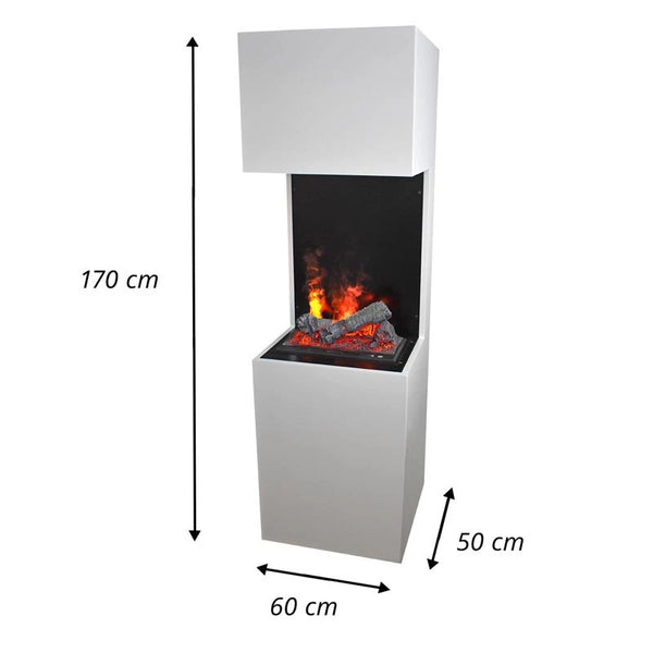 Beethoven White - OMC 600 | Opti-myst Fireplace