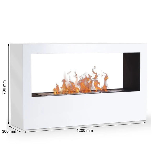 Lansing XL - White Freestanding Bio Fireplace