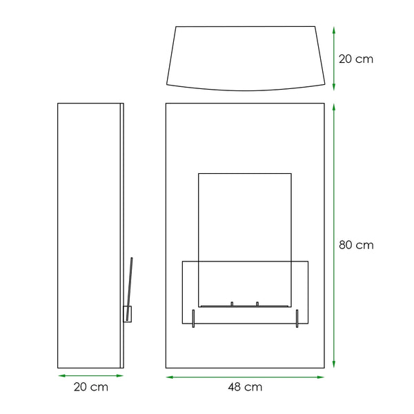 Vertical Bioethanol Fireplace
