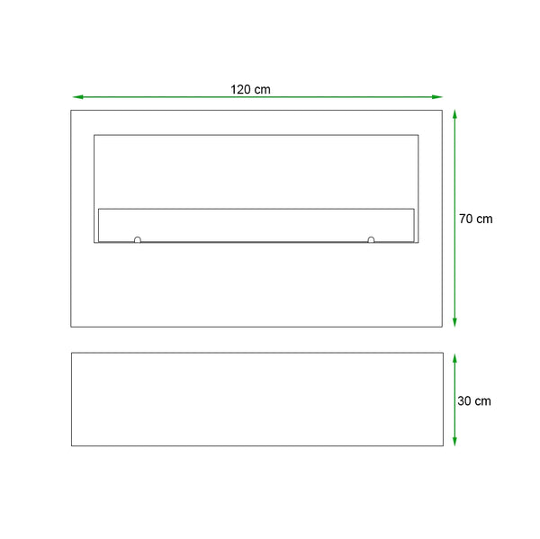 Bismarck White - Freestanding 1-Sided Bio Fireplace