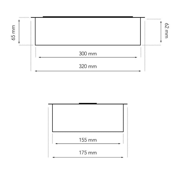Deluxe Bio Burner - 2,0L (W: 32 cm)