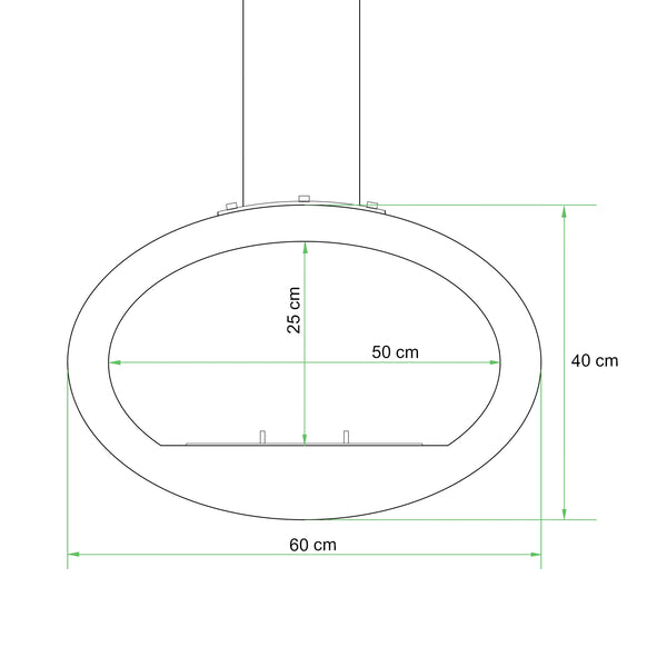 Toronto Black - 2-Sided Ceiling Mounted Biofire