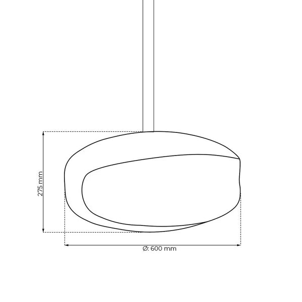 Black UFO-60 Ceiling-mounted Bio Fireplace