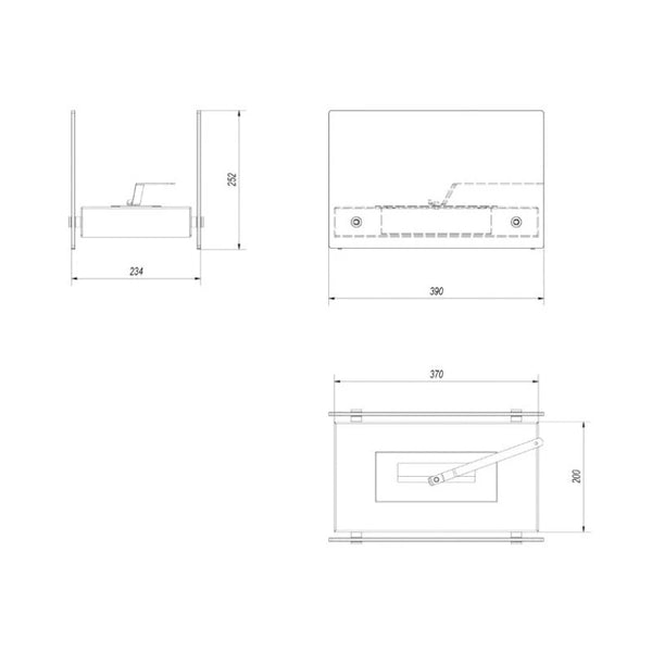 Berlin Mini - Small Bio Fireplace for Table