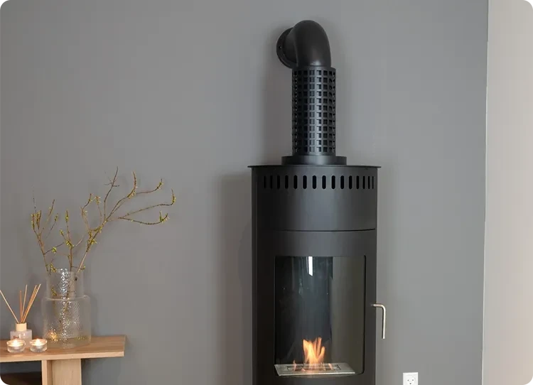 Bioethanol Fireplace Fake Flue