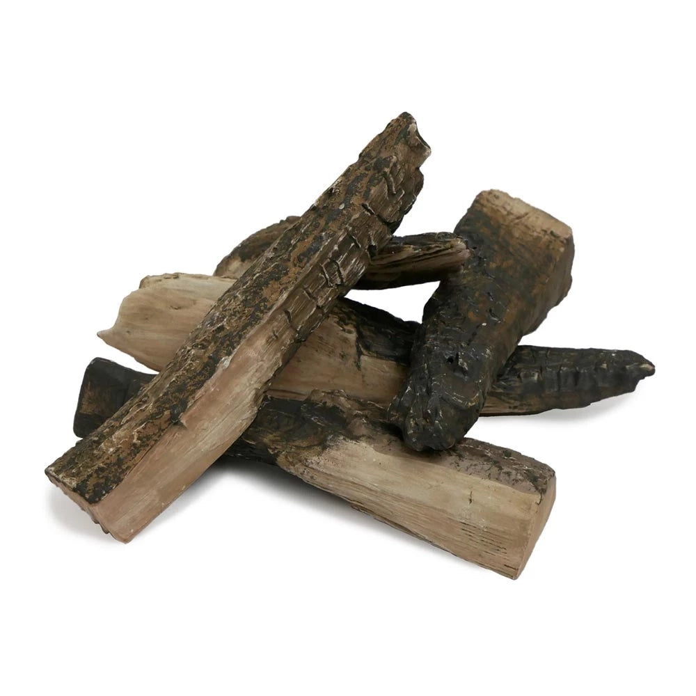 ceramic wood decoration for bioethanol fires