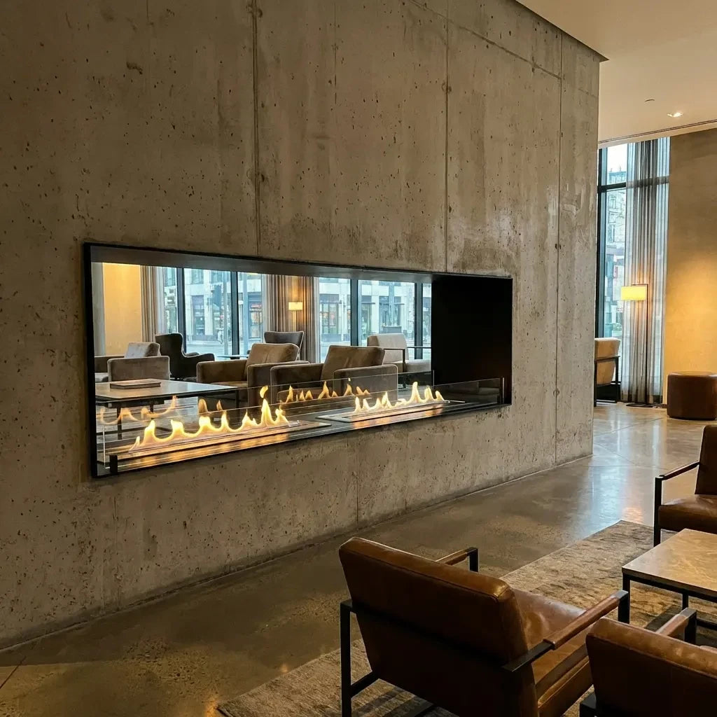 Bioethanol tunnel fireplace