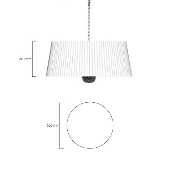 Patio Heater Hanging 800-1000-1800 W - Ø60 cm
