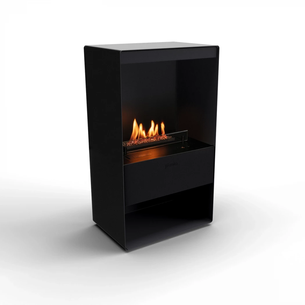 Bioethanol fireplace insert - BASKET FIRE LOGS - Planika - steel /  contemporary / remote-controlled