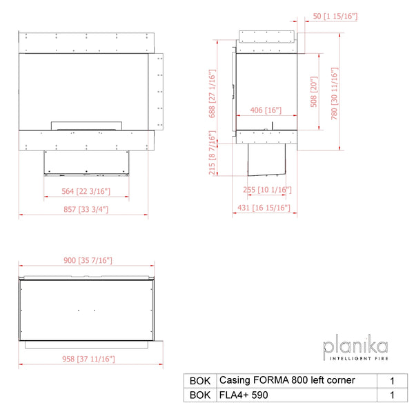 Planika Forma 800 Left Corner