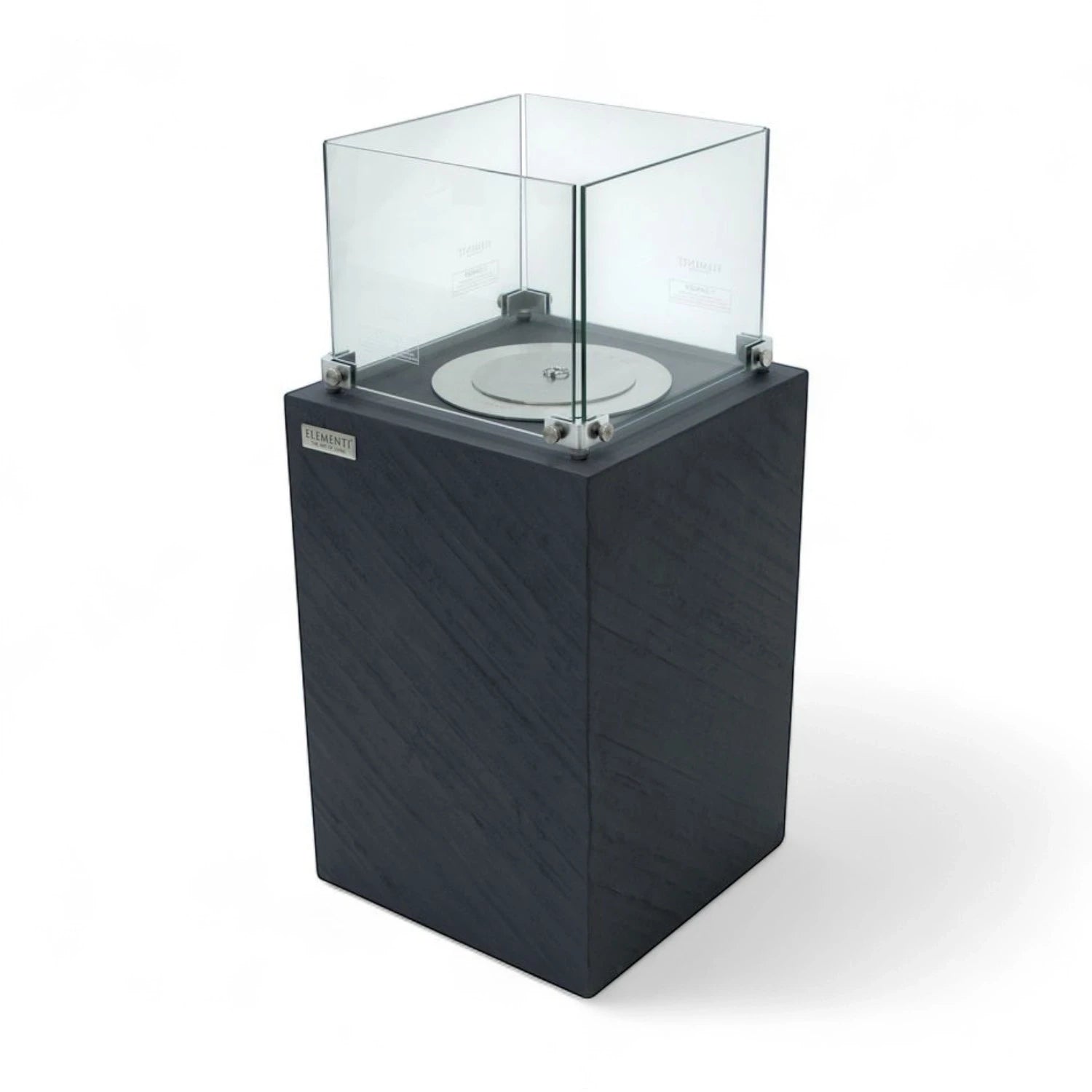 ZERMATT Bioethanol Fire Column – Slate Black