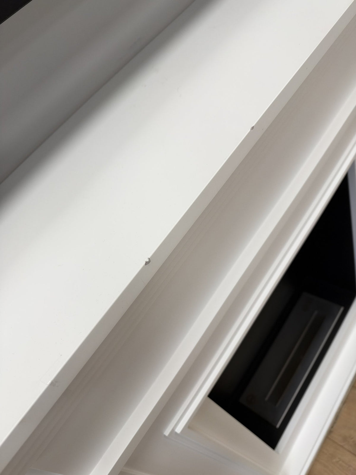 Chorleywood ex-display model, two small chips on the front edge of the mantel shelf