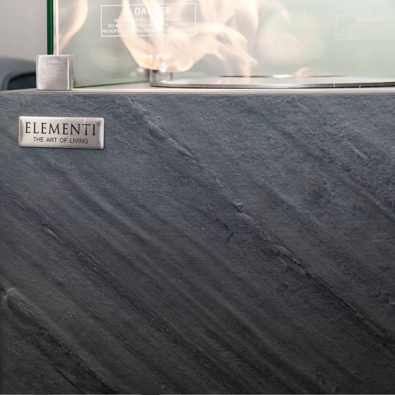 ZERMATT Bioethanol Fire Column – Slate Black
