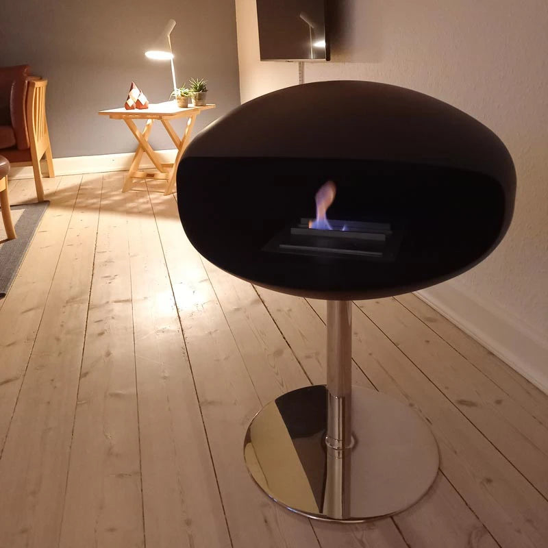 Cocoon Pedestal - Matte Black with Steel Pedestal