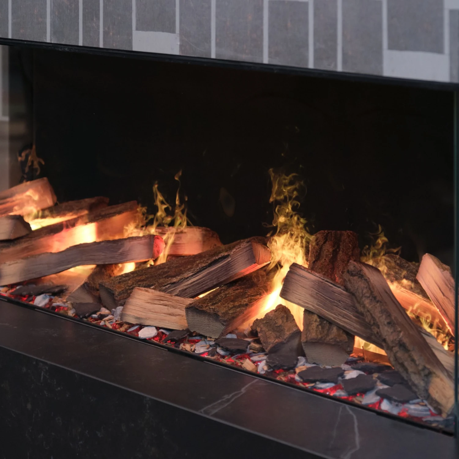 e-MatriX 1300-400 II-L - Corner Built-in Water Vapour Fireplace