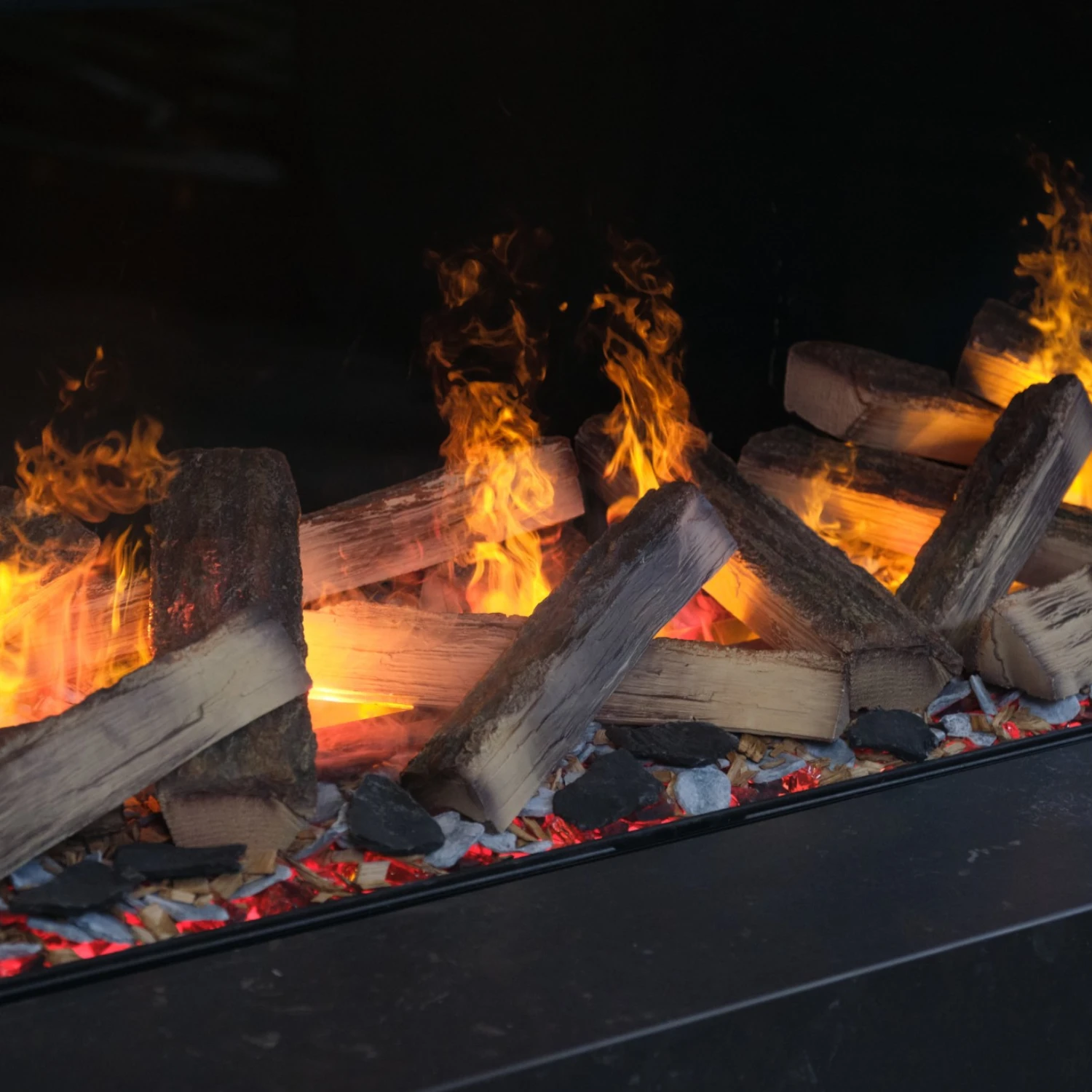 e-MatriX 1300-400 II-L - Corner Built-in Water Vapour Fireplace