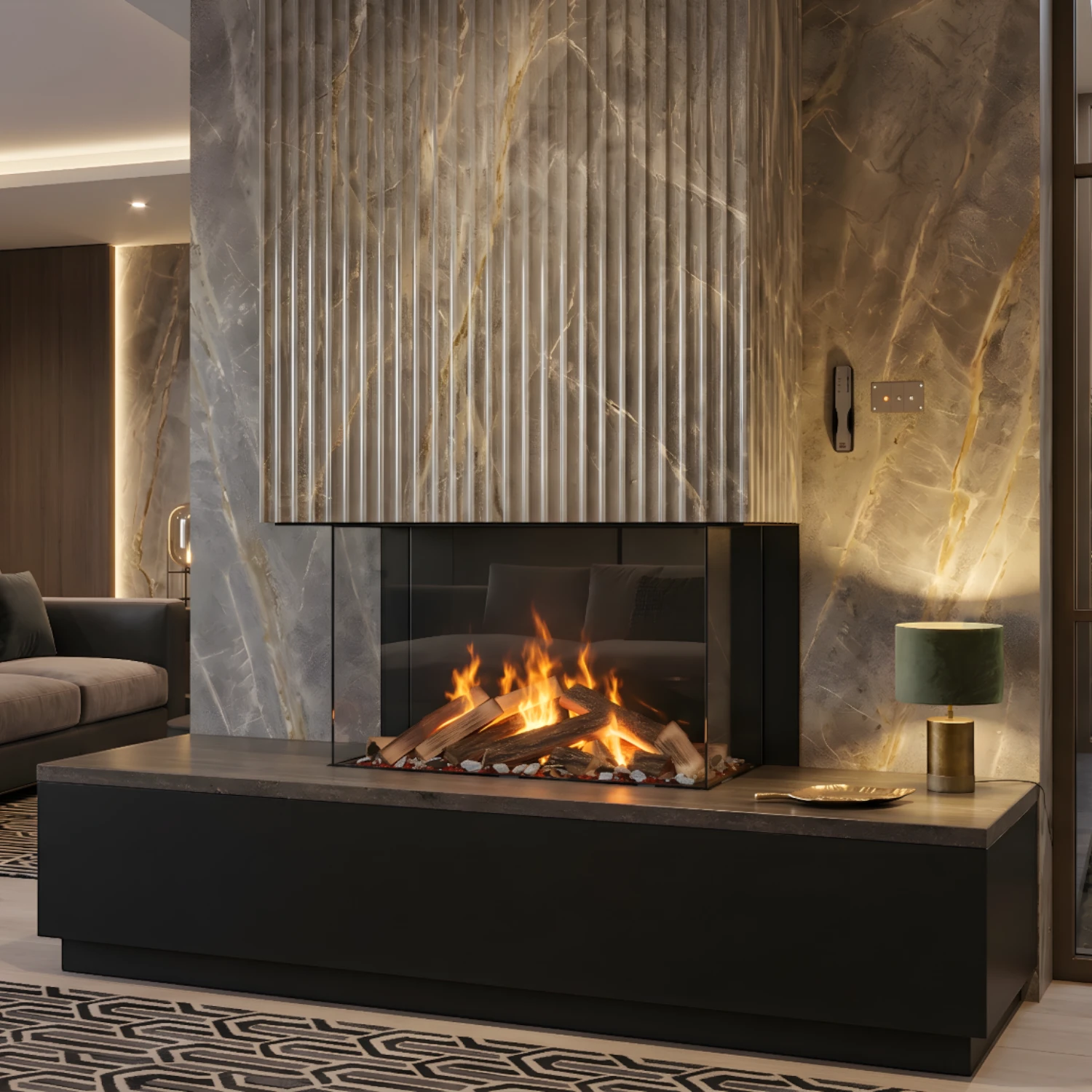e-MatriX 800-500 III - Water Vapour Fireplace
