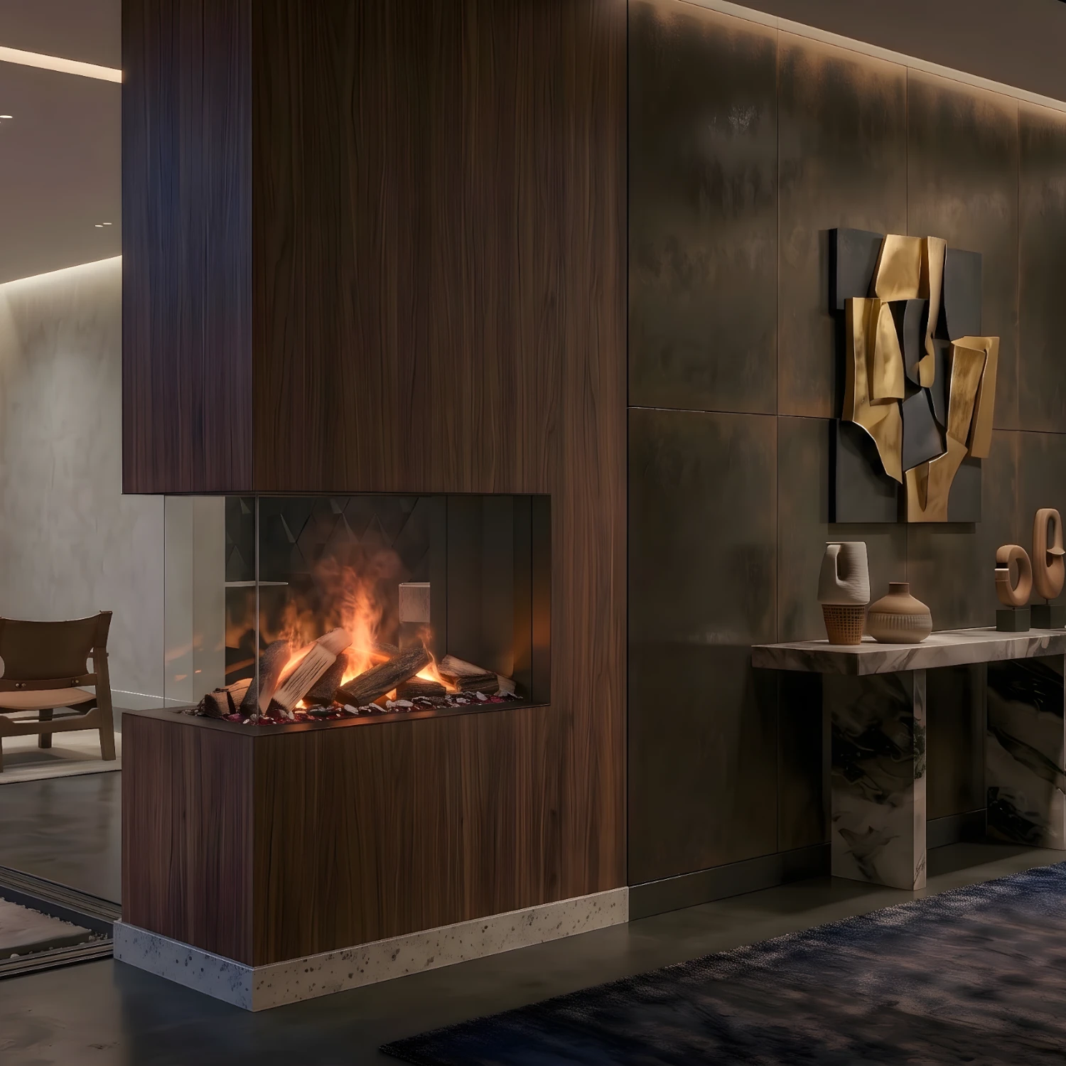 e-MatriX 800-500 RD - Water Vapour Fireplace