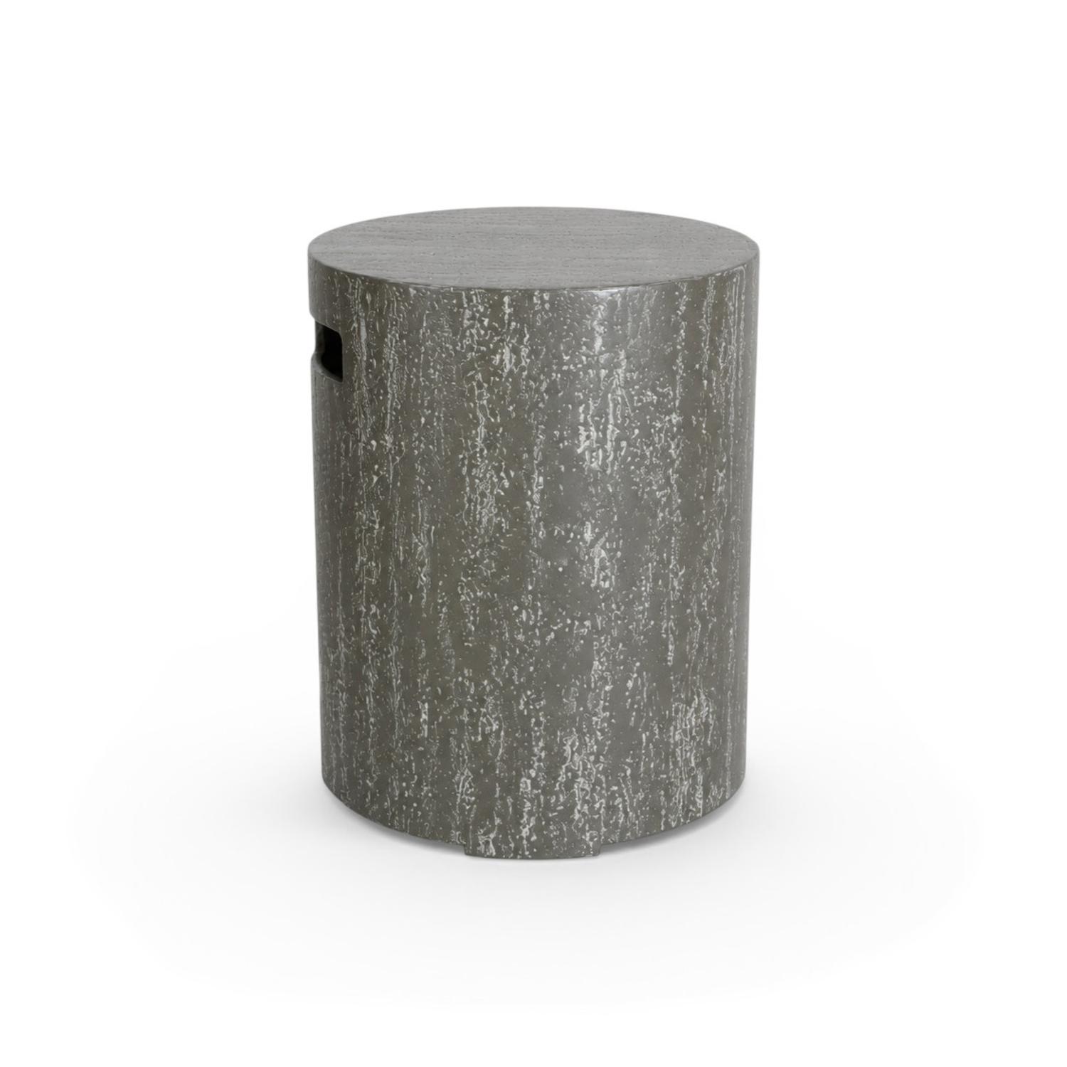 Enclosure Round Dark Travertine – Gas Bottle Cover