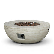 Estate Bowl 92 Travertine – Round Gas Firepit Table
