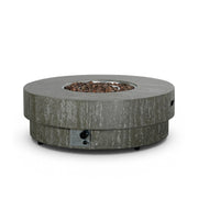 Estate Round 105 Dark Travertine – Round Gas Firepit Table