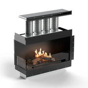 Flogs Box 1000 Left Corner (In-Room Vent) - Bioethanol Fireplace