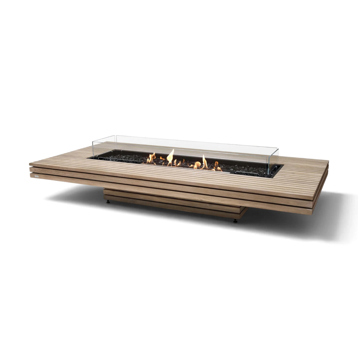 Gin 90 Low - Teak Bioethanol Fire Pit
