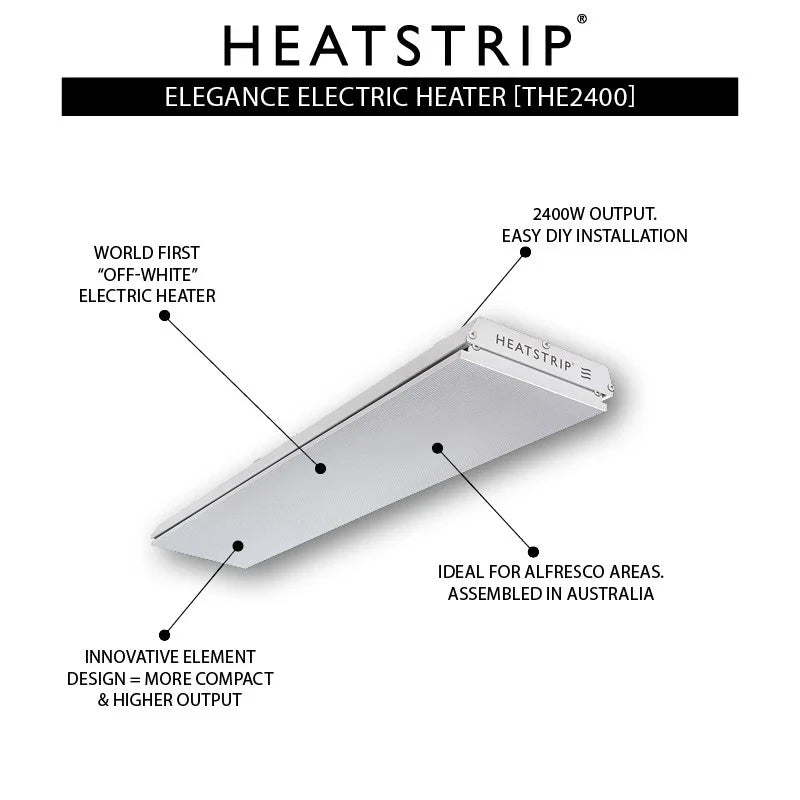 Heatstrip Elegance 2400W - Electric Patio Heater (UK Version)