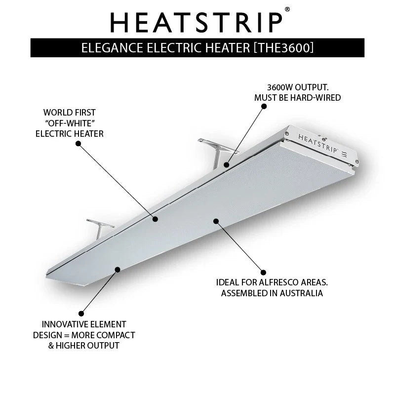 Heatstrip Elegance 3600W - Electric Patio Heater (UK Version)
