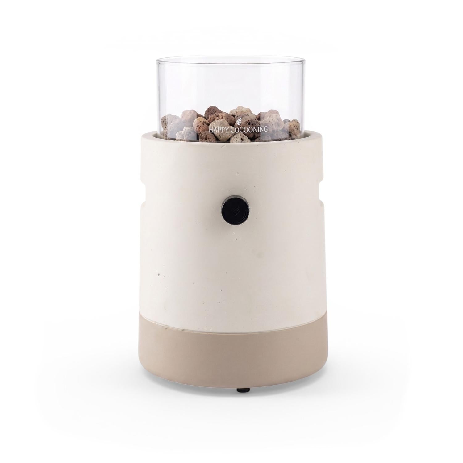 Lumi Cone Split Beige – Tabletop Gas Fireplace