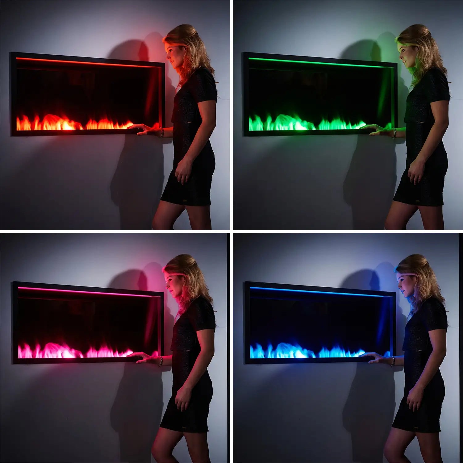 Incanto 2500 ST Multicolour See-Through Water Vapour Fireplace