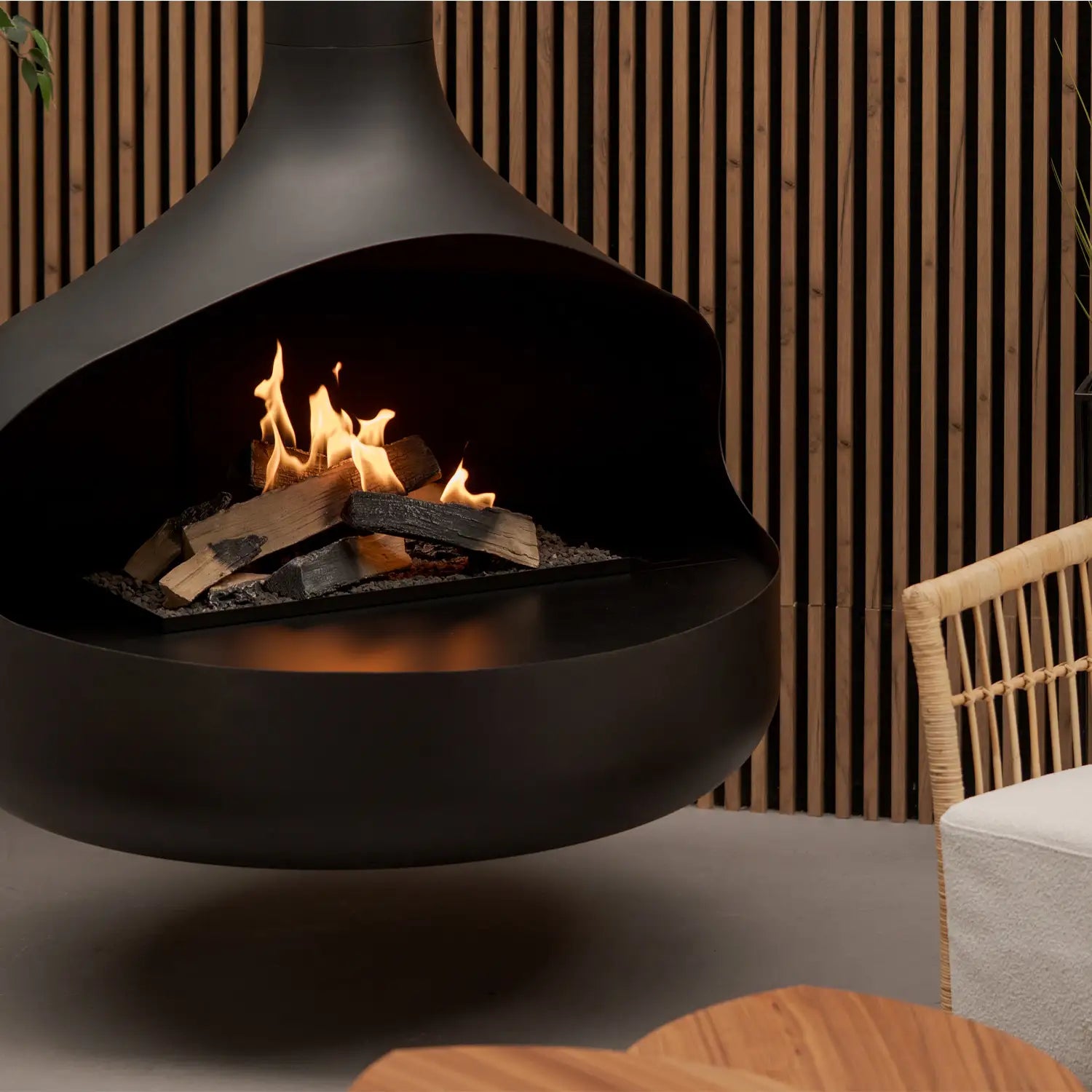 ONI Flogs - Ceiling-Mounted Bioethanol Fireplace