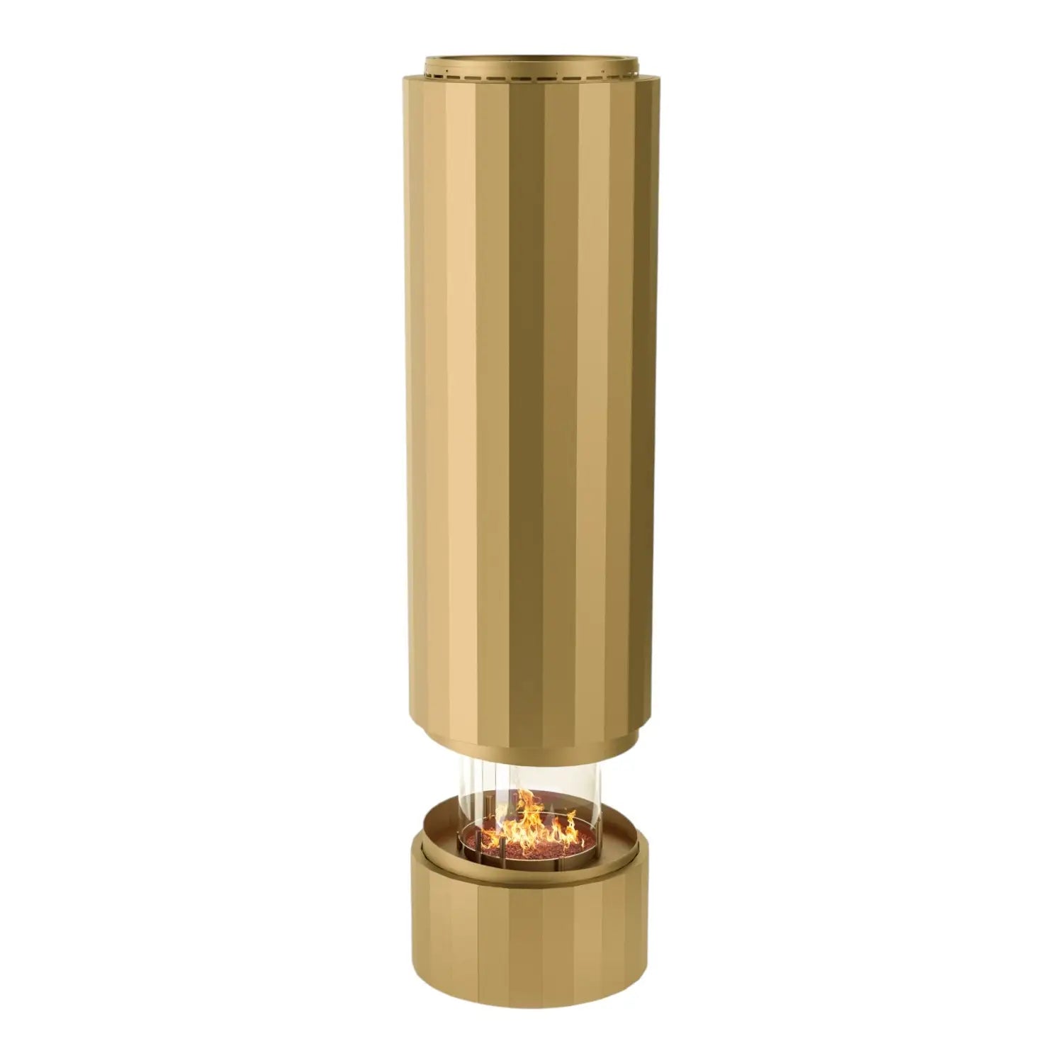 Pillar - Suspended Bioethanol Fireplace - Metallic Gold