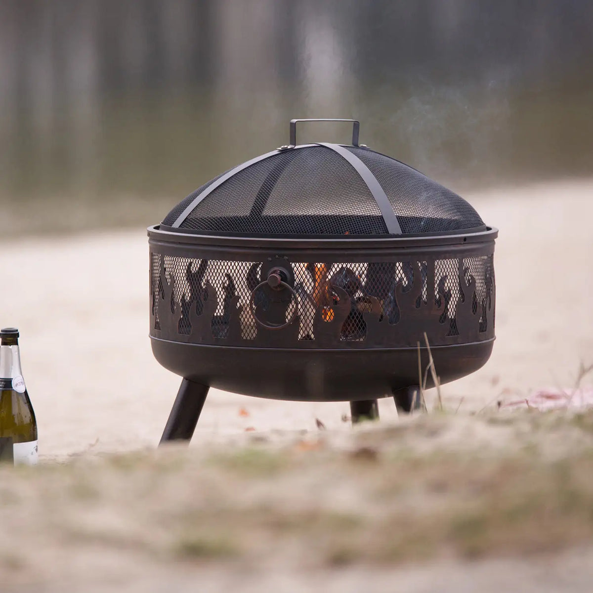 Firepit with Grill and Mesh