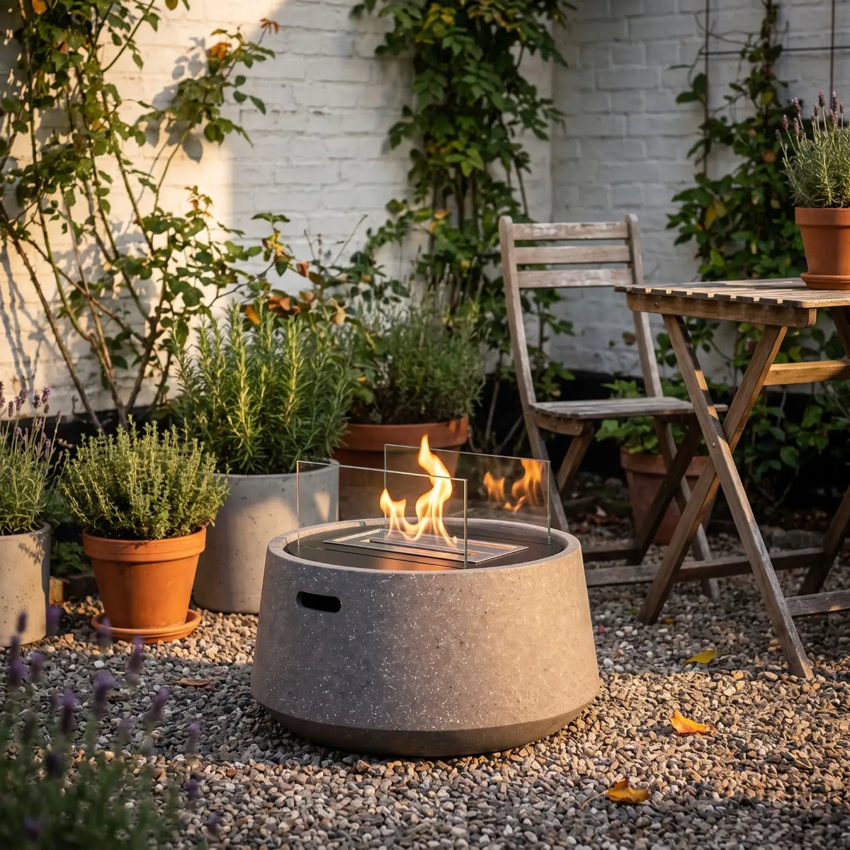 KELO - Granite Grey - Outdoor Bioethanol Fireplace