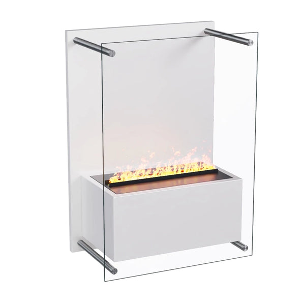 Yosemite Wall-Mounted Water Vapour Fireplace - White