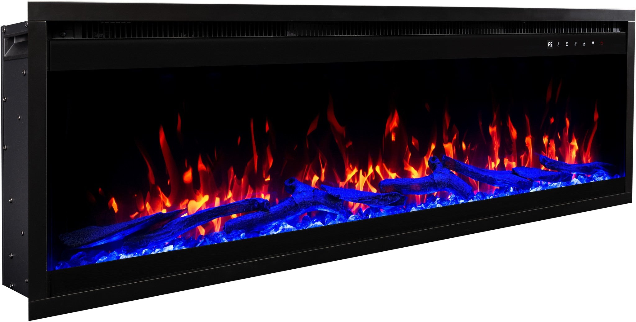 Royal Pro Wall-Mounted Electric Fireplace - Black - 180 cm
