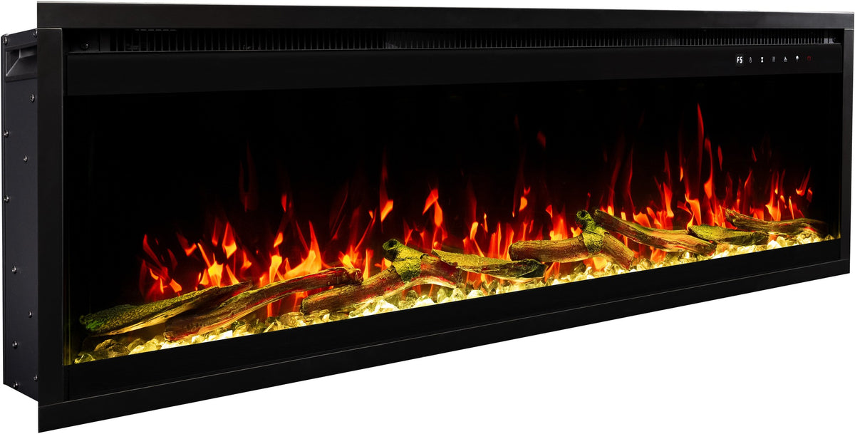 Royal Pro Wall-Mounted Electric Fireplace - Black - 180 cm