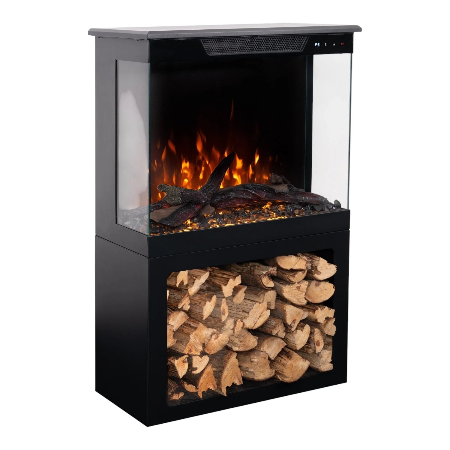 Tower 71 Electric Fireplace Log Storage