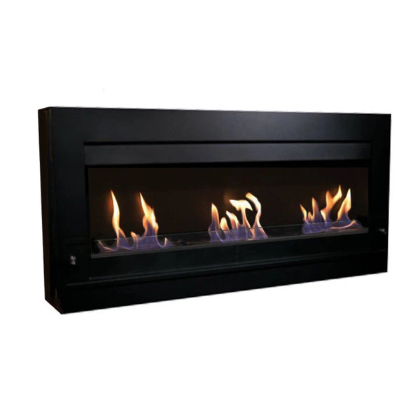 Wall Mounted Bioethanol Fireplace in Black