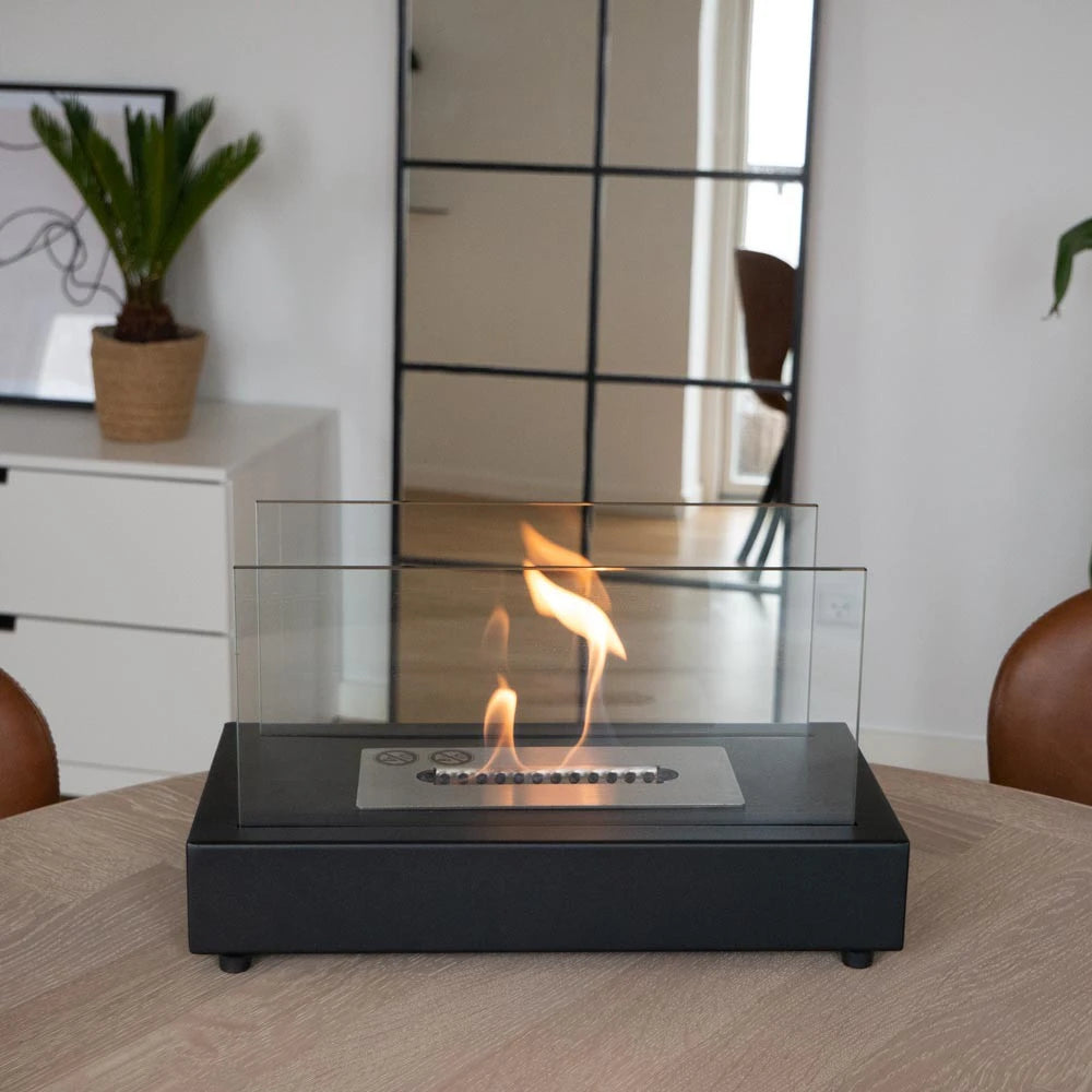 Lambeth Tabletop Bioethanol Fireplace - Black