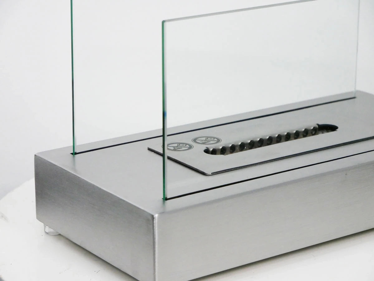 Lambeth Tabletop Bioethanol Fireplace - Steel