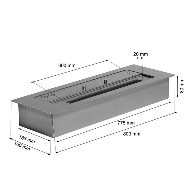 4 Litre Outdoor Superior Burner - W: 80 cm