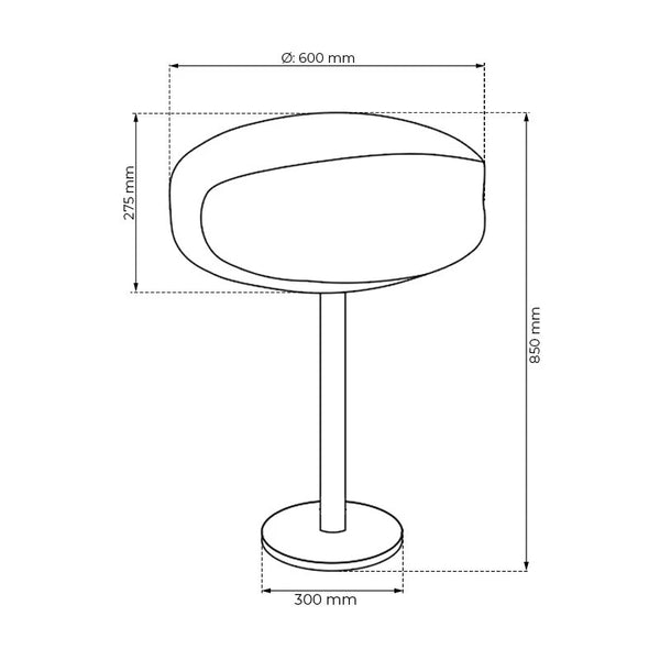 Black UFO-60 Freestanding Bio Fireplace