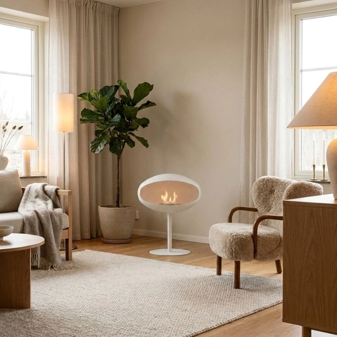 Cocoon Pedestal - White