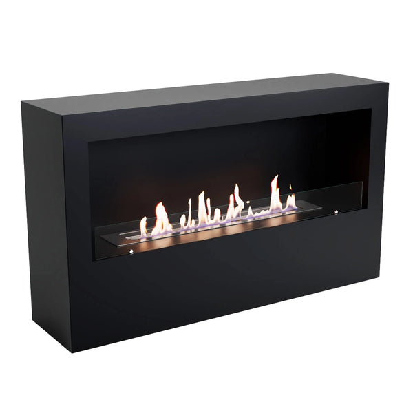 Bismarck Black- Freestanding 1-Sided Bio Fireplace