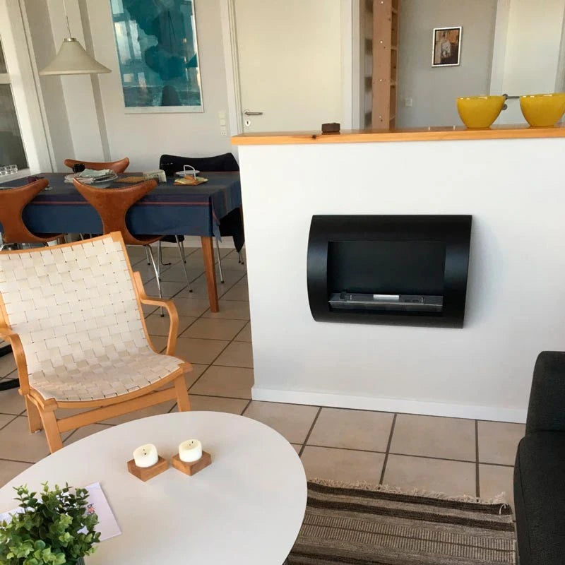 Ocean - Black Bio Wall Fireplace