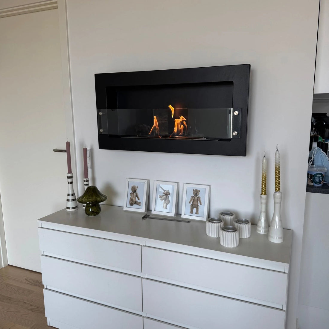 Texas Black - Wall Mounted Bioethanol Fireplace