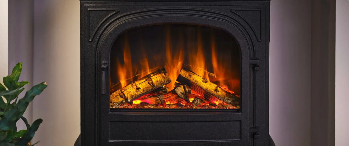 Hinton Cast Iron Electric Fireplace