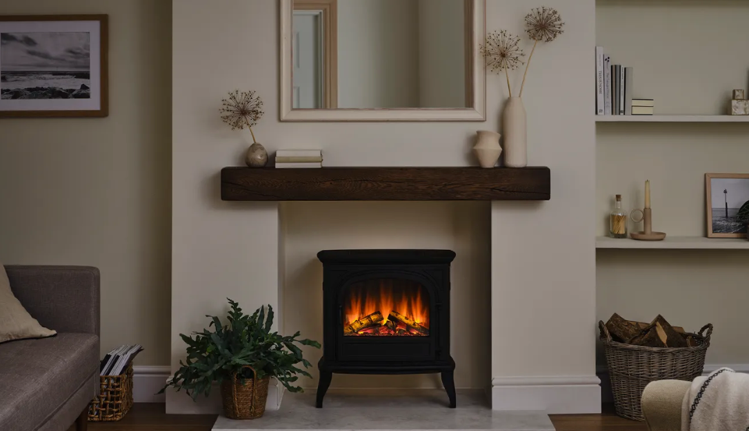 Hinton Cast Iron Electric Fireplace